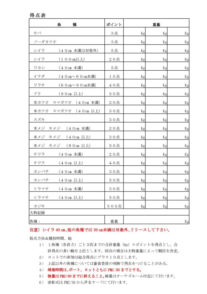ゲームフィッシング大会
